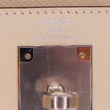 Hermès 28cm Kelly Sellier Nata Epsom Leather Palladium Hardware