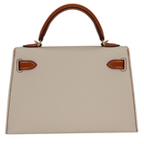 Hermès Kelly II Sellier Mini HSS Craie/Gold Epsom Leather Permabrass Hardware