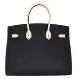 Hermès 35cm Birkin HSS Sellier Black/Craie Epsom Leather Rose Gold Hardware