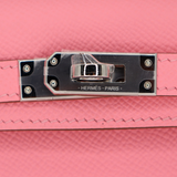 Hermès Kelly II Sellier Mini Rose Confetti Epsom Leather Palladium Hardware