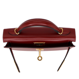 Hermès Kelly II Sellier Mini Rouge H Box Calf Leather Gold Hardware