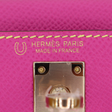 Hermès Kelly II Sellier Mini HSS Rose Magnolia/Lime Epsom Leather Permabrass Hardware
