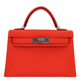 Hermès Kelly II Sellier Mini Orange Field Epsom Leather Palladium Hardware