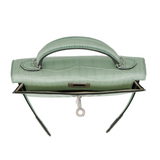 Hermès Kelly II Sellier Mini HSS Vert D'eau Matte Alligator Palladium Hardware