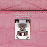 Hermès Mini Kelly II Bubblegum Matte Alligator Palladium Hardware