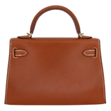 Hermès Kelly II Sellier Mini Fauve Barenia Leather Gold Hardware