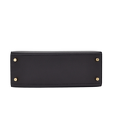 Hermès 25cm Kelly Sellier HSS Black/Gold Epsom Leather Brushed Gold Hardware