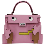 Hermès Kelly Doll Picto Mauve Sylvestre Epsom Leather Palladium Hardware