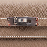 Hermès 25cm Kelly Sellier Etoupe Epsom Leather Palladium Hardware