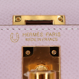 Hermès Mini Kelly II HSS Mauve Pale/Craie Epsom Gold Hardware