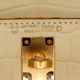 Hermès Kelly II Sellier Mini HSS Vanille/Gold Matte Alligator Gold Hardware