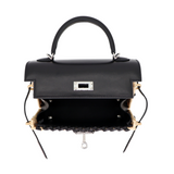 Hermès Kelly Mini Picnic Black Box Calf Leather Palladium Hardware