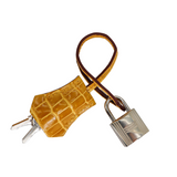 Hermès 25cm Birkin Touch Jaune Ambre Togo Leather/Niloticus Crocodile Palladium Hardware