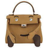 Hermès Mini Kelly Doll Dune/Vert Loden Swift Leather Palladium Hardware