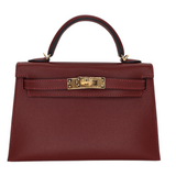 Hermès Kelly II Sellier Mini Rouge H Madame Leather Gold Hardware