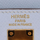 Herm�s 25cm Kelly Sellier Bleu Brume Epsom Leather Gold Hardware