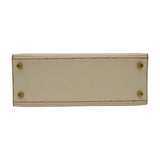 Herm�s 25cm Kelly Sellier HSS Black/Nata Epsom Leather Brushed Gold Hardware