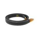 Herm�s 25cm Kelly Sellier HSS Black/Nata Epsom Leather Brushed Gold Hardware