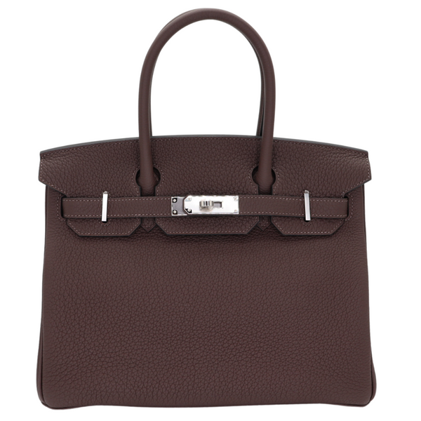 Hermès 30cm Birkin Chocolate Togo Leather Palladium Hardware