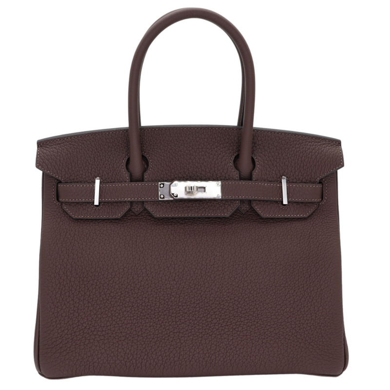 Hermès 30cm Birkin Chocolate Togo Leather Palladium Hardware