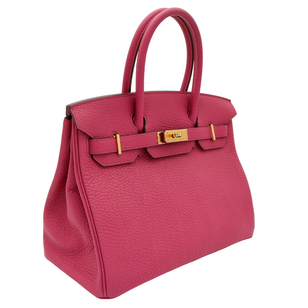 Hermès 30cm Birkin Bois de Rose Fjord Leather Gold Hardware
