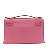 Hermès Kelly Pochette Bubblegum Swift Leather Palladium Hardware