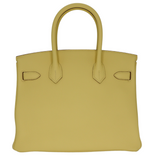 Hermès 30cm Birkin Jaune Poussin Togo Leather Palladium Hardware