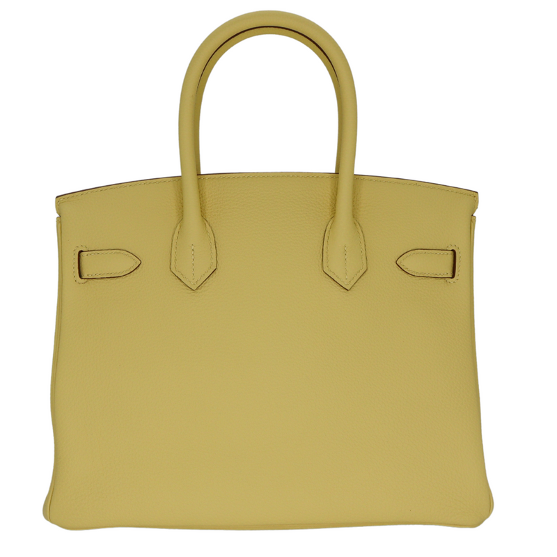Hermès 30cm Birkin Jaune Poussin Togo Leather Palladium Hardware