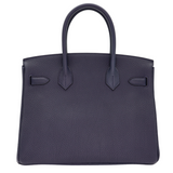 Hermès 30cm Birkin Bleu Nuit Togo Leather Gold Hardware