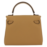 Hermès Mini Kelly Doll Dune/Vert Loden Swift Leather Palladium Hardware