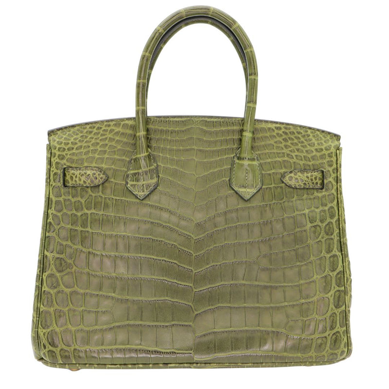 Hermès 30cm Birkin Canopee Matte Niloticus Crocodile Gold Hardware