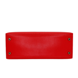 Hermès 25cm Kelly Sellier Rouge De Coeur Chèvre Leather Gold Hardware
