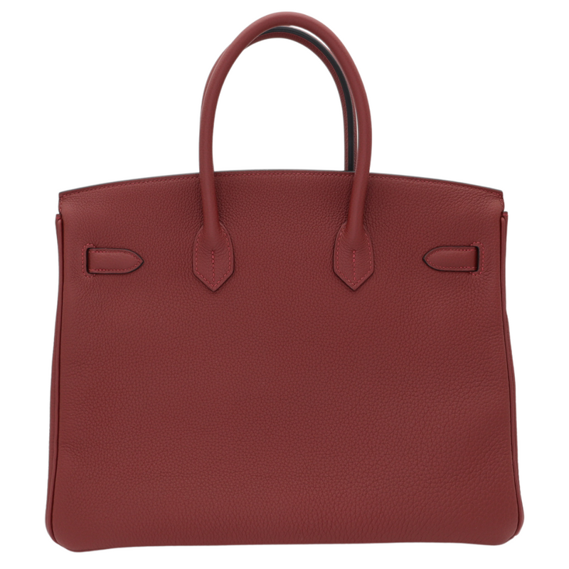 Hermès 35cm Birkin Rouge H Togo Leather Palladium Hardware