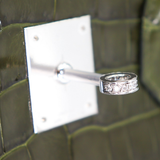 Hermès 35cm Birkin Vert Olive Shiny Porosus Crocodile Diamond Hardware