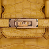 Hermès 25cm Birkin Ambre Matte Alligator Gold Hardware