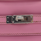 Hermès Kelly Pochette Bubblegum Swift Leather Palladium Hardware