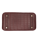Hermès 25cm Birkin Bordeaux Matte Alligator Gold Hardware