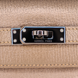 Hermès Kelly Pochette Bronze Metallic Swift Leather Palladium Hardware