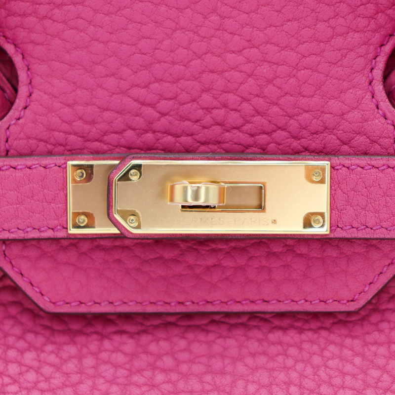 Hermès 30cm Birkin Bois de Rose Fjord Leather Gold Hardware
