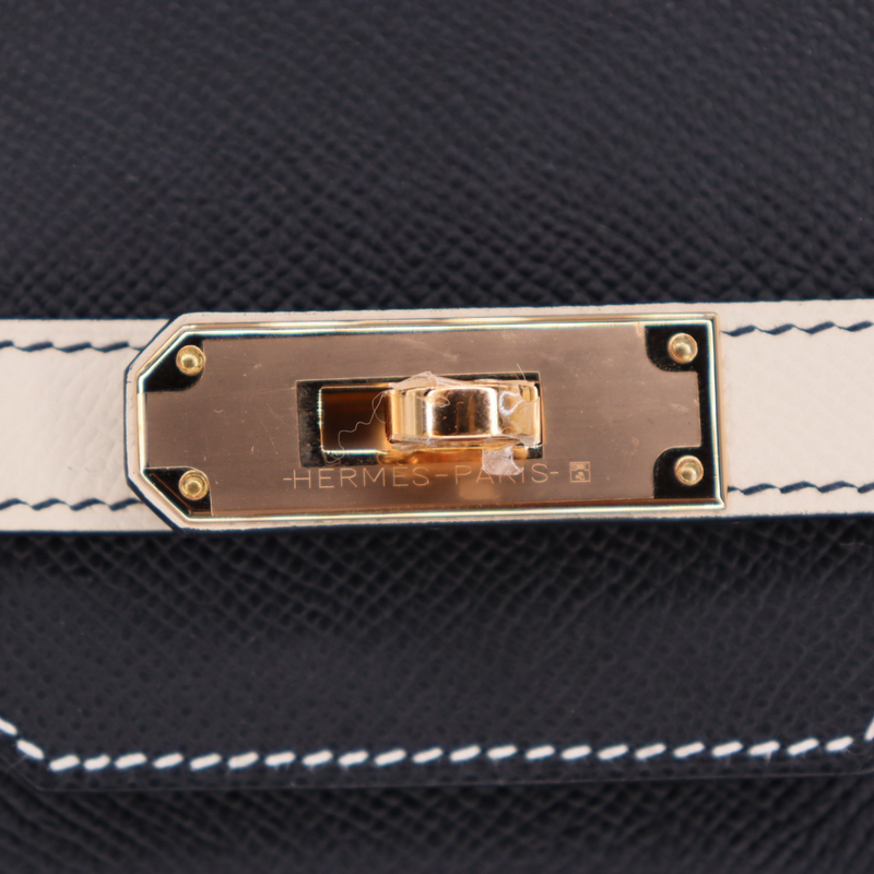 Hermès 35cm Birkin HSS Sellier Black/Craie Epsom Leather Rose Gold Hardware