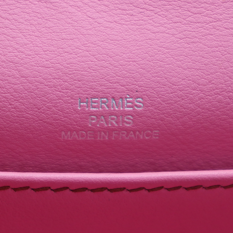 Hermès Kelly Pochette Bubblegum Swift Leather Palladium Hardware