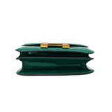 Hermès 18cm Constance Vert Emeraude Shiny Alligator Gold Hardware