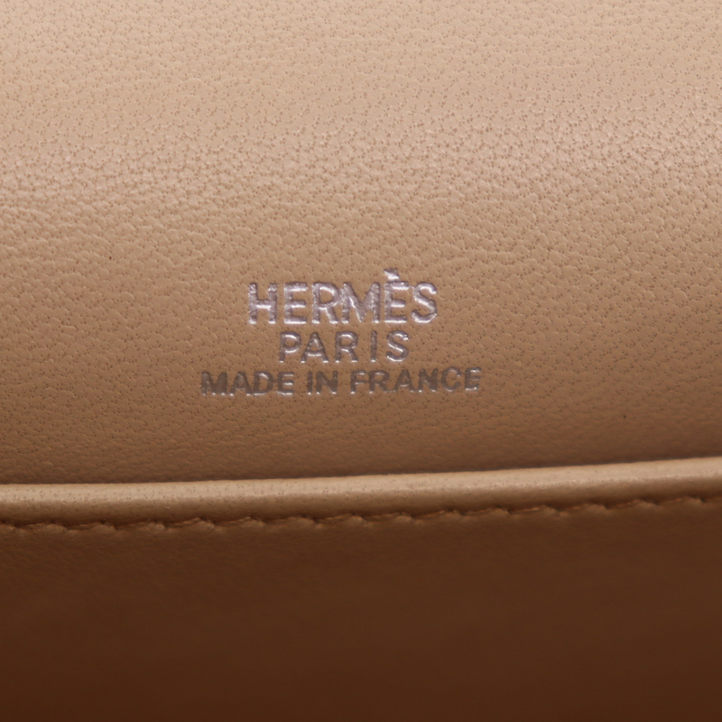 Hermès Kelly Pochette Bronze Metallic Swift Leather Palladium Hardware