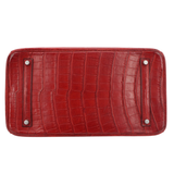 Hermès 35cm Birkin Rouge H Matte Alligator Palladium Hardware
