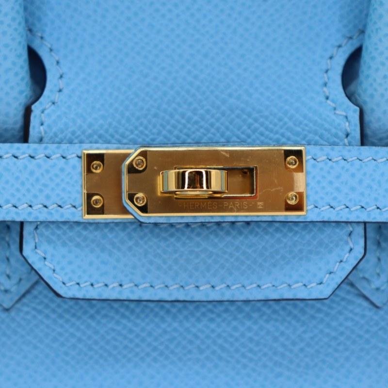 Hermès 25cm Birkin Sellier Celeste Epsom Leather Gold Hardware