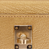 Hermès Mini Kelly II Doré Metallic Chèvre Chamkilight Permabrass Hardware