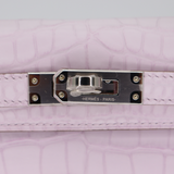 Hermès Kelly II Sellier Mini Mauve Pale Matte Alligator Palladium Hardware