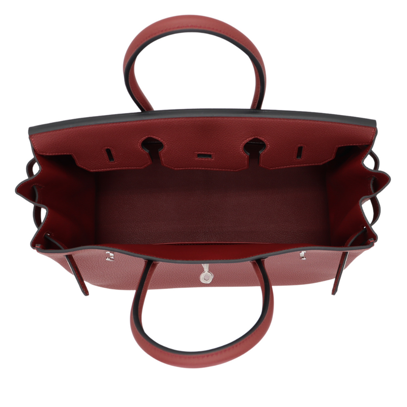 Hermès 35cm Birkin Rouge H Togo Leather Palladium Hardware