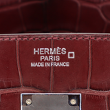 Hermès 30cm Birkin Bordeaux Matte Alligator Palladium Hardware