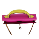 Hermès Kelly II Sellier Mini HSS Rose Magnolia/Lime Epsom Leather Permabrass Hardware